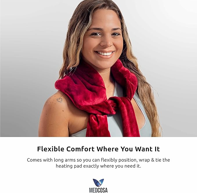 Medcosa Heated Lower Back Pack | Flexible Comfort Heating Pad | Long Lasting Heated Pain Relief | A Wrap That Turns Up The Heat