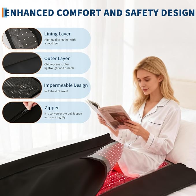 Red Light Therapy Sleeping Bag, 2680 LEDs Full Body Red Infrared Light Therapy Device, Home Use for Deep Tissue Treatment, Skin Rejuvenation, Muscle Recovery, and Pain Relief