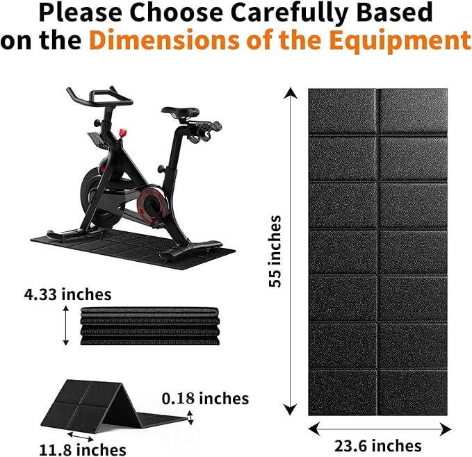 Walking Pad Treadmill Mat for Carpet Floors,55x24 Hardwood Floor Protection, Mats for Under Walking pad/Treadmill/Bike/Exercise Equipment on Carpets, Noise Shock Absorption, Stationary