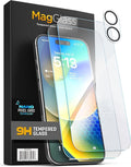 magglass for iPhone 16 Screen Protector, Toughened Tempered Glass with Easy-installation Applicator (2-Pack)