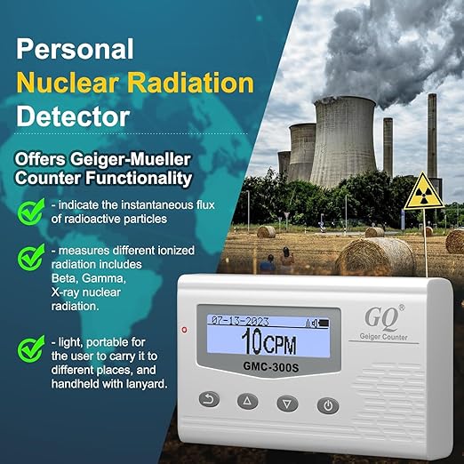 GQ GMC-300S Digital Nuclear Radiation Detector Monitor Meter Geiger Counter Radiation Dosimeter (Yellow Silicon Case)