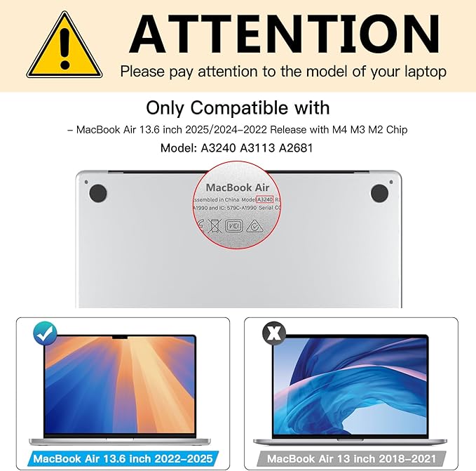 FILMEXT Macbook Air 13.6 inch Screen Protector (M2 M3 M4 M5,2022-2026), Bubble Free Anti Blue Light Screen Protector for Macbook Air 13.6" A3240 A3113 A2681-Eye Protection/Anti-Glare-Matte