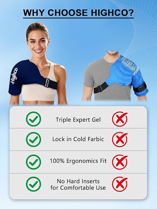 Shoulder Ice Pack Wrap for Rotator Cuff and Arm,Reusable Compression Cold Brace for Pain Relief & Muscle Relaxation,Tendonitis,Swelling,Discomfort After Surgery,Hot &Cold Therapy Ice Pack for Shoulder (XLarge-Navy blue)