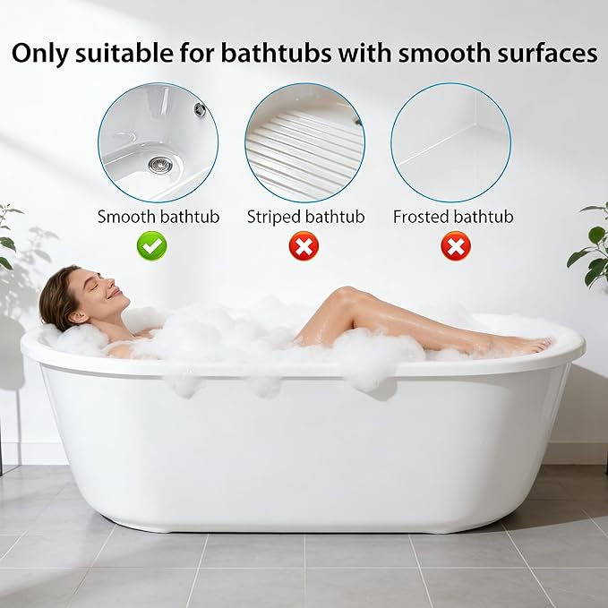 Home Spa Relaxation with Our Premium Bubble Bath Mat, Featuring Adjustable 3-Speed Hydrotherapy Jets, Secure Non-Slip Suction Cups, and an Ultra-Quiet Motor for a Luxurious, Portable Bathtub Spa