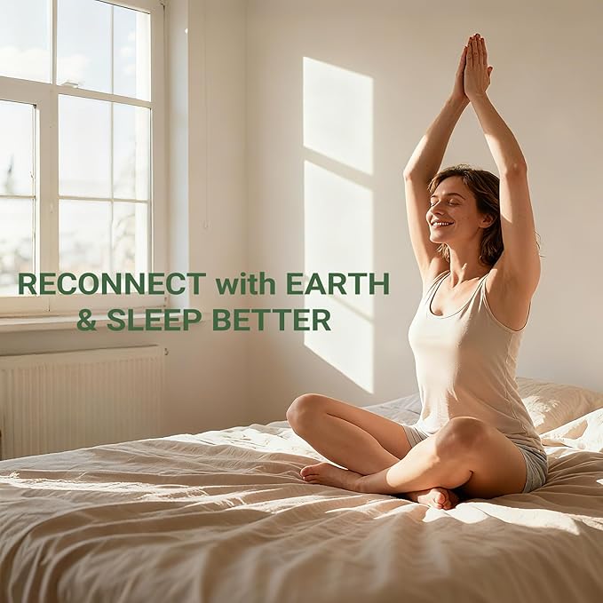 Grounding Mat for Sleeping, Earth Mat Grounding Pad for Energy, Pain Relief, Inflammation, Feet and Back Pain(23.6" x 11.8")