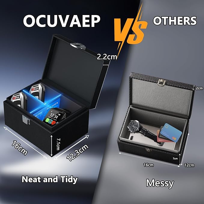 Faraday Box with Faraday Bags for Car Keys, Faraday Key Fob Protector, Faraday Cage Key Fob Signal Blocker, Signal Blocking Box for Car Keys
