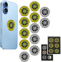 12-Pack Cell Phone Protection Stickers, Compatible with Smartphones Skin TabletsLaptop DecalWi-Fi Routers TVs,Easy to Apply,Gold Silver Metallic Sticker