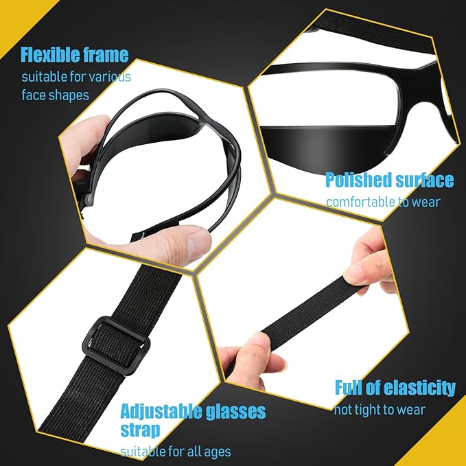 Dribbling Goggles Basketball Sports Glasses Adjustable Dribbling Black Goggles Basketball Training Equipment