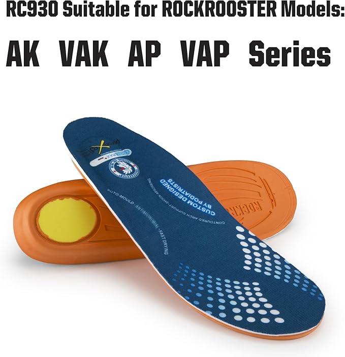 ROCKROOSTER 3 Pairs Memory Foam Anti-Fatigue Insoles for Work Boots, Heavy Duty Support Inserts for Men & Women, Arch Support, Distributes Foot Pressure, Slow Rebound, Standing All Day (RC930-L)