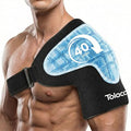 Tolaccea Shoulder Ice Pack Brace with Integrated Triple-Layer Coldfocus Gel, Shoulder Compression Frozen Sleeve with 40-Min Cold & Hot Therapy for Rotator Cuff, Tendonitis, Surgery Recovery