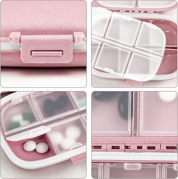 Personal Pill Organizers Pink, Rosado