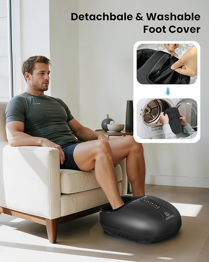 COMFIER Large Shiatsu Foot Massager with Heat,Size Up to 15",FSA Eligible Items & HSA Store,Electric Feet Massager for Plantar Fasciitis,Neuropathy,Foot Warmer,Gifts for Women Men