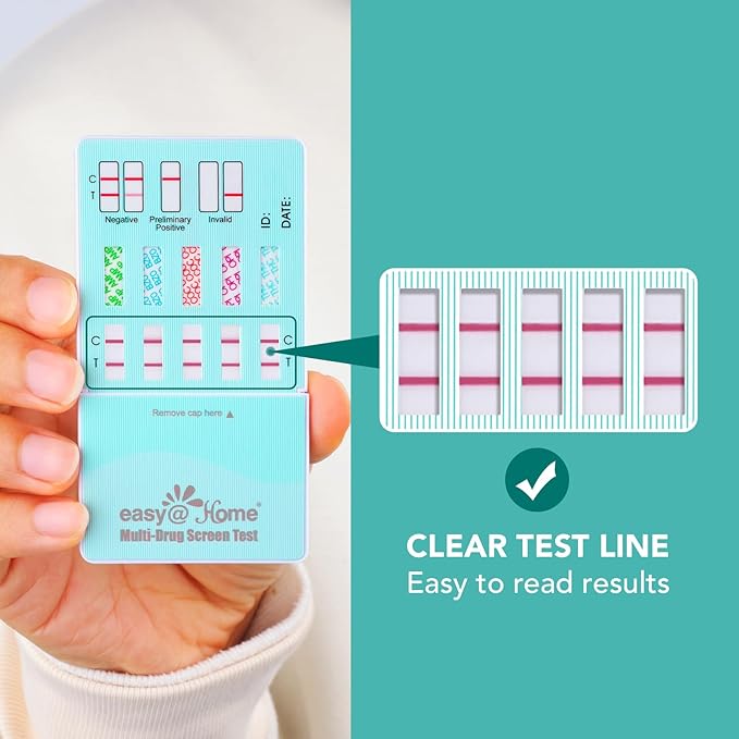 Easy@Home 5 Panel Instant Drug Test Kits - Testing Marijuana (THC), COC, OPI 2000, AMP, BZO - Urine Dip Drug Testing - #EDOAP-754 150 Pack