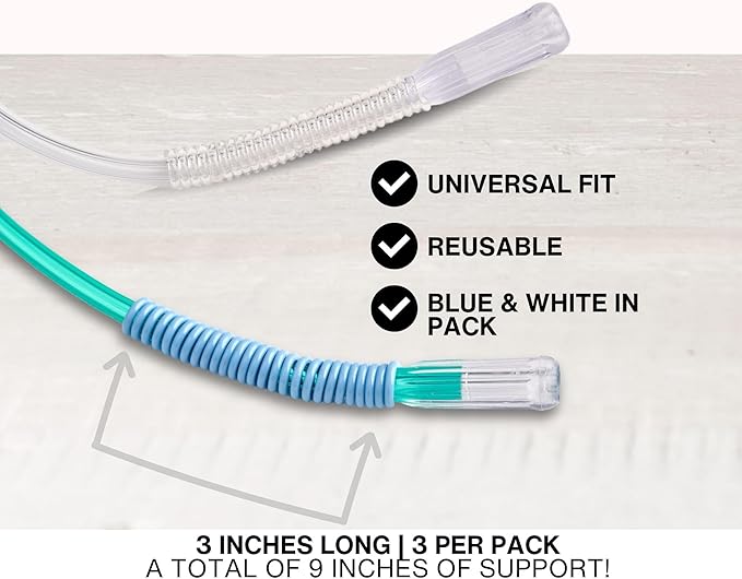 Oxygen Tubing Support Prevents Kinking, Tangles Fits Oxygen Cannula and Hose (3 Pack)