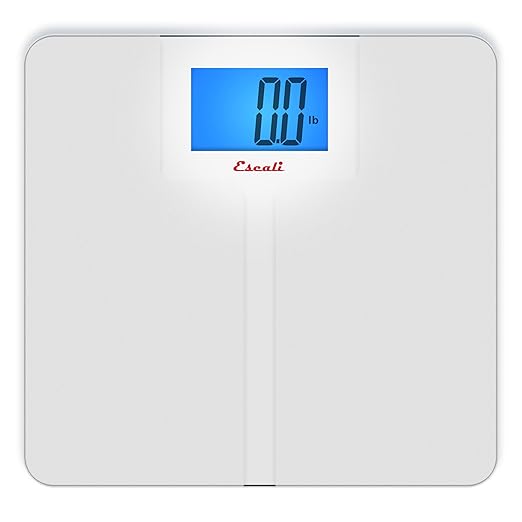 Escali High Capacity Anti-Slip Digital Bathroom Scale for Body Weight with Extra-High 562-lb Capacity, Batteries Included
