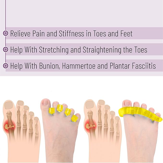Dr. JK- ToePal Gel Toe Separator, 2 Pairs, Toe Spacers, Bunion Corrector