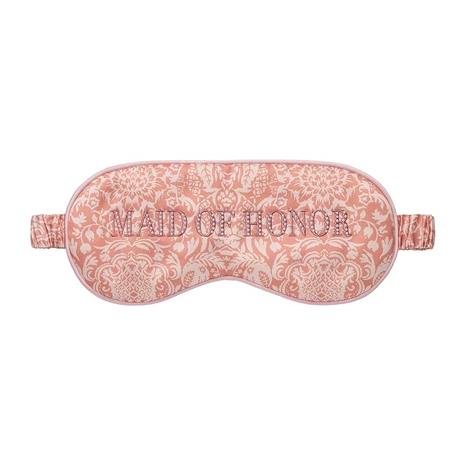 slip Sleep Mask - 100% Pure 22 Momme Mulberry Silk Eye Mask - Comfortable Sleeping Mask with Elastic Band + Pure Silk Filler and Internal Liner, Bridal Collection: Maid of Honor