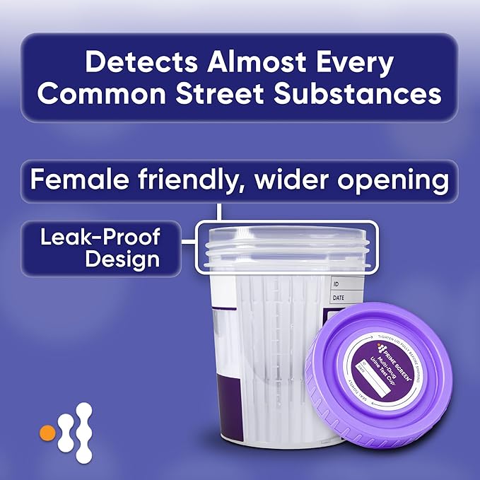 [5 Pack] Prime Screen Multi Drug Urine Test Cup -6 Panel (BZO,COC,mAMP,OPI, OXY,THC) C-CUP-TDOA-564