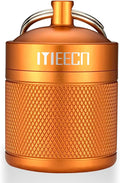 Keychain Pill Holder, Box, Aluminum, Waterproof Container, Pill Organizer for Outdoor Travel Camping, Size: 1.6 x 1.6 x 2 in (Orange)