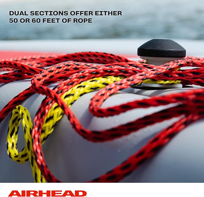 Airhead Tow Rope, 1-4 Rider Rope for Towable Tubes Multi, 9/16"