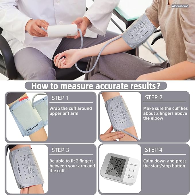 Extra Large Blood Pressure Cuff, 9”-21” (22-54CM) XL Cuff Compatible with Omron BP Monitor, Replacement X-Large Cuff for Adult Big ARM, with 6 Connectors