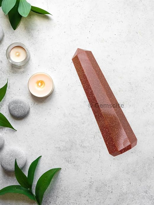 WholesaleGemShop 3 Inch Gemstones Obelisk Tower Jumbo Facet Aura Rock Crystal Natural Polished Earth Wand Spirit
