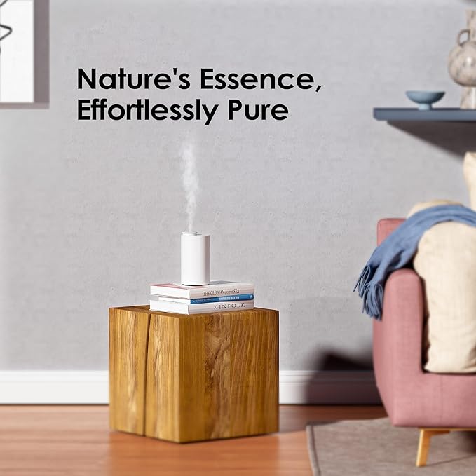 Airversa Waterless Essential Oil Diffuser Starter Kit with 30mL Hotel Fragrance Oil Inspired by BaCRT, Battery Operated Car Diffuser, Portable Aroma Nebulizer for Home Car Office, AN6Kit-4, White