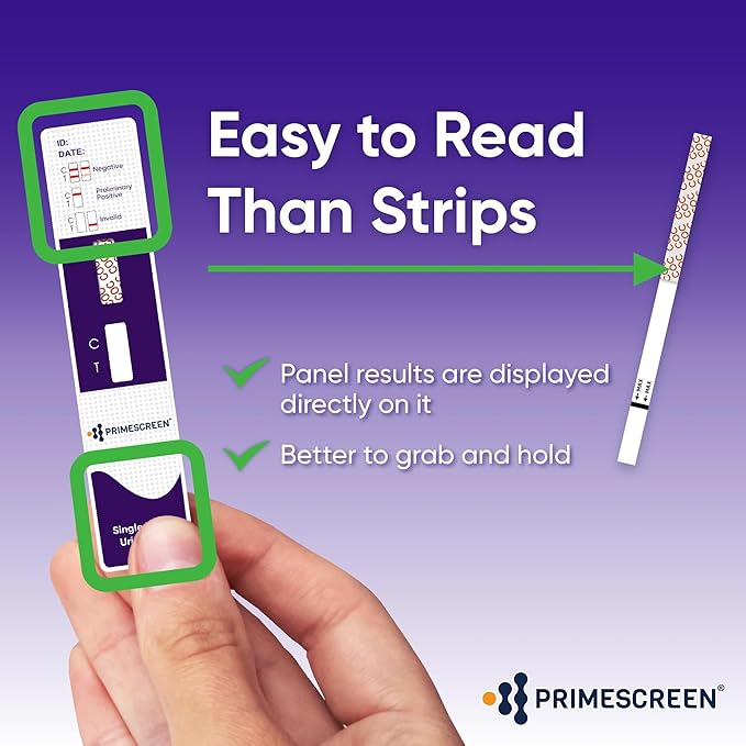 Prime Screen Cocaine Urine Test Card - Detect COC in Urine with 300 ng/mL Cutoff Level - Single Panel Drug Test Kit - 10 Pack