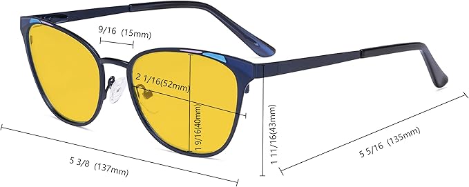 Eyekepper Blue Light Filter Glasses for Women- Butterfly Design Computer Eyegalsses with Transparent Blue Lens