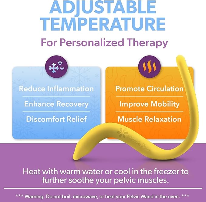 IntimateRose Hot/Cold Pelvic Wand - Temperature Therapy for Pelvic Floor Muscle Pain - BPA-Free, Latex-Free, for Men & Women (Hot/Cold Therapy)