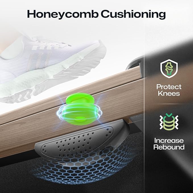 UREVO Smart Walking Pad, Standing Desk Treadmill with Double Shock Absorption, Quiet Operation, Workout APP with Track Insights and MIIT Mode, Plug and Play, Remote or APP Control for Home Office