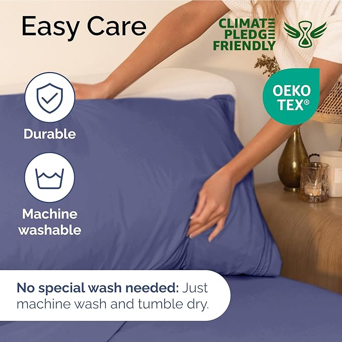 Twilight Purple Oeko-Tex Sheets - Full Size 4 Piece Set - Extra Soft, Breathable & Cooling Hotel Luxury Bed Sheets - Deep Pockets, Easy-Fit & Wrinkle-Free