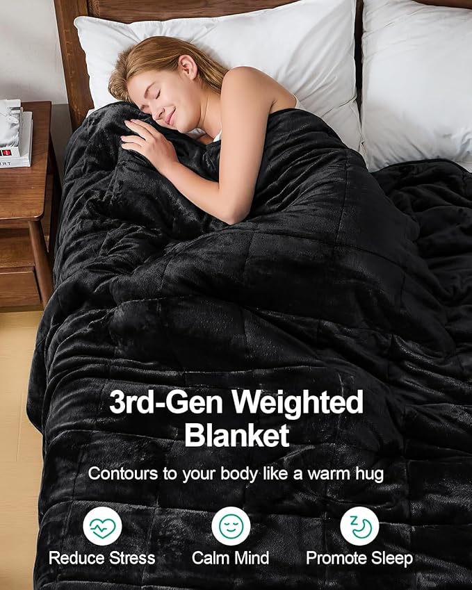Super Fuzzy Soft Sherpa Fleece Weighted Blanket, 20 lbs Dual Sided Fluffy Heavy Weighted Blankets for Adults - No Bunching with Double Layers of Soft Inner Lining (60"x 80", 20 Pounds)
