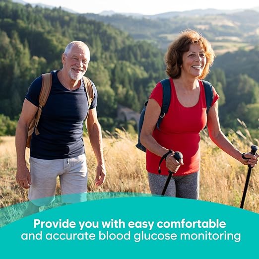Easy@Home Blood Glucose Monitor Kit: GlucoseEase Blood Sugar Testing Kit with 100 Glucometer Strips and 100 Blood Lancets – Not Bluetooth Enabled – Portable Diabetes Testing Kit for Home Use EBG-100SL
