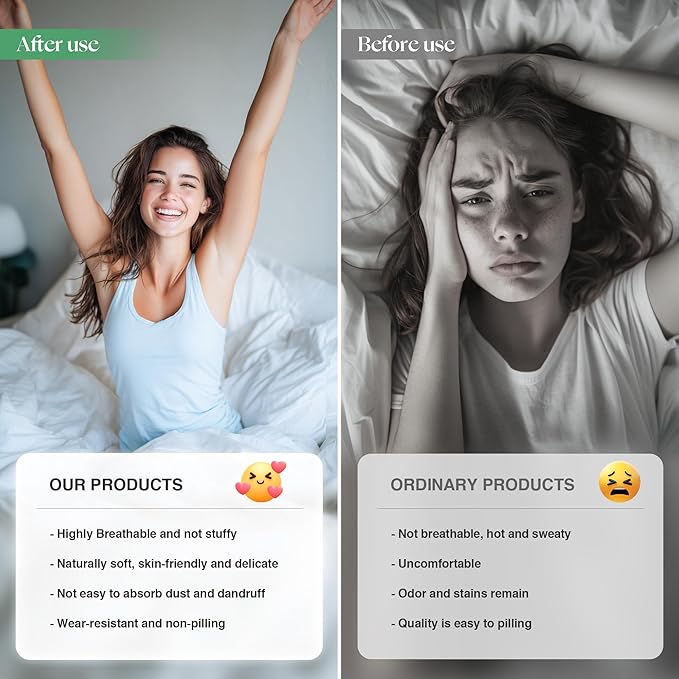 Silver Infused Bed Sheets Set, Temperature-Regulating Fabric with Self-Cleaning Technology for 3X Freshness Sleep, Genuine Organic Viscose Derived from Bamboo (OffWhite, Twin XL)