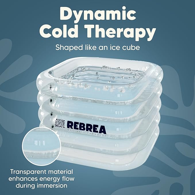 Inflatable Ice Bath Tub -Large Clear See Through -Ice Plunge Tub for Cold Water Therapy - Portable Cold Plunge Tub - Indoor & Outdoor - Inflatable Tub for Adults - Ice Tub for Athletes
