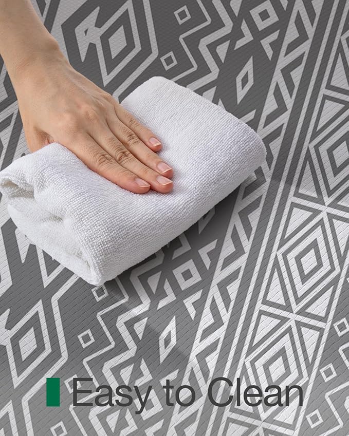 LUMI Anti Fatigue Kitchen Cushioned Mat for Floor, Padded Waterproof Runner for Standing, Stain Resistant Comfort Rugs for Home, Sink, Laundry, 24x87