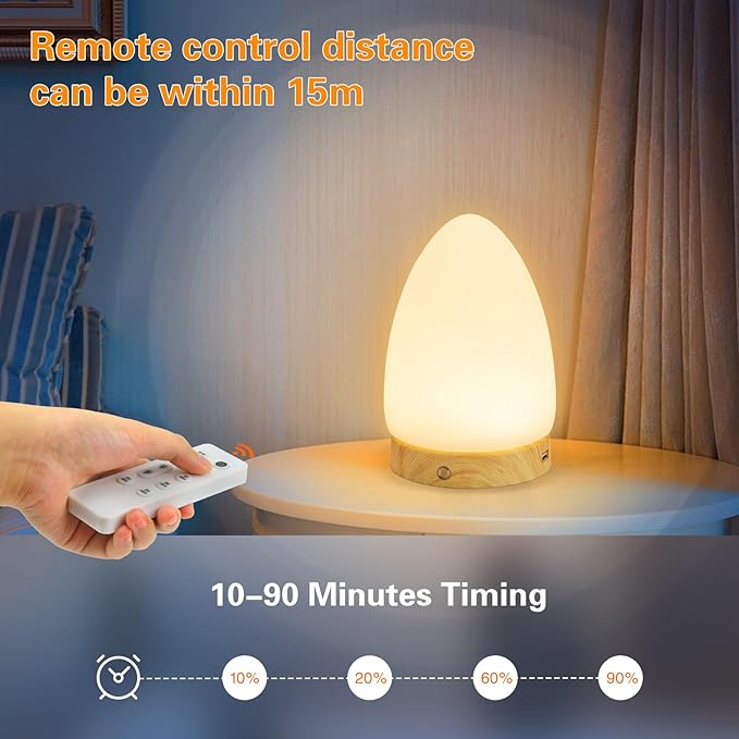 Hopihe Light Therapy Lamp, UV-Free 10000Lux Sunlight Lamp with Touch & Remote Control, Memory Function Happy Sun Lamp 4 Adjustable Brightness Level Timer and 3 Color Temperature for Home, Office