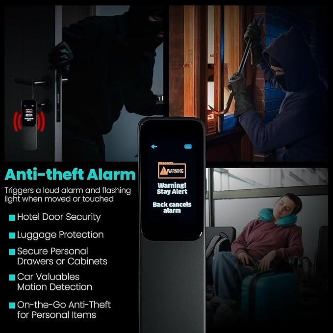 Hidden Camera Detectors – 2026 – Al Powered 7-Mode Touchscreen RF Detector, GPS Tracker Detector & Spy Camera Finder for Hotel, Home, and Car Security