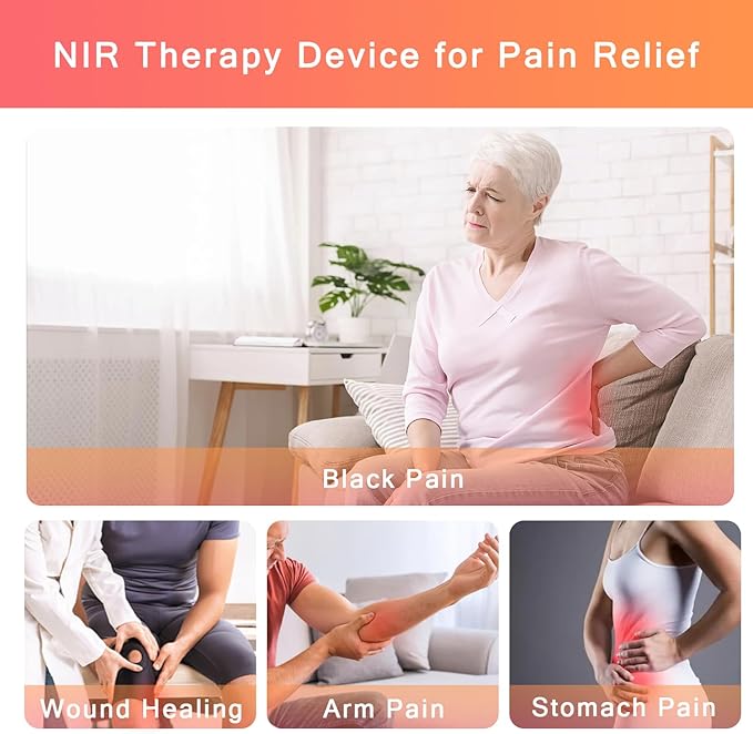 Red Light Therapy for Body, 19.8" x 12" Infrared Light Therapy Pad XL Large Red Infrared Heating Therapy Wrap Pad Belt for Back Shoulder Leg Relief Home Office Use, Ideal Gift