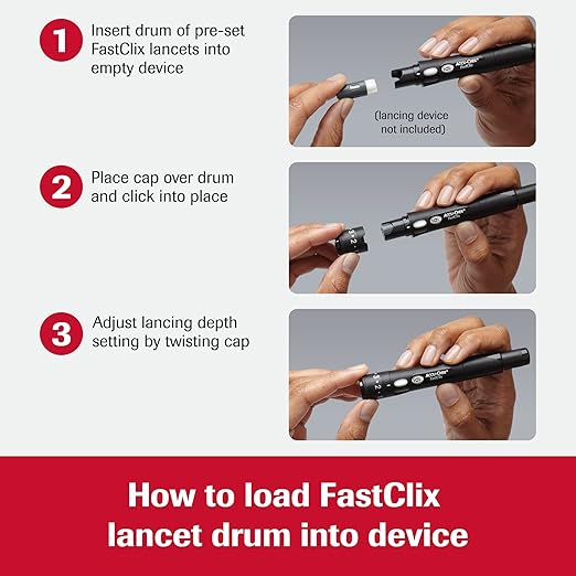 Accu-Chek FastClix Diabetes Blood Sugar Test Kit for Diabetic Glucose Monitoring: 102 FastClix Lancets, 100 Guide Test Strips, and Control Solution (Packaging May Vary)