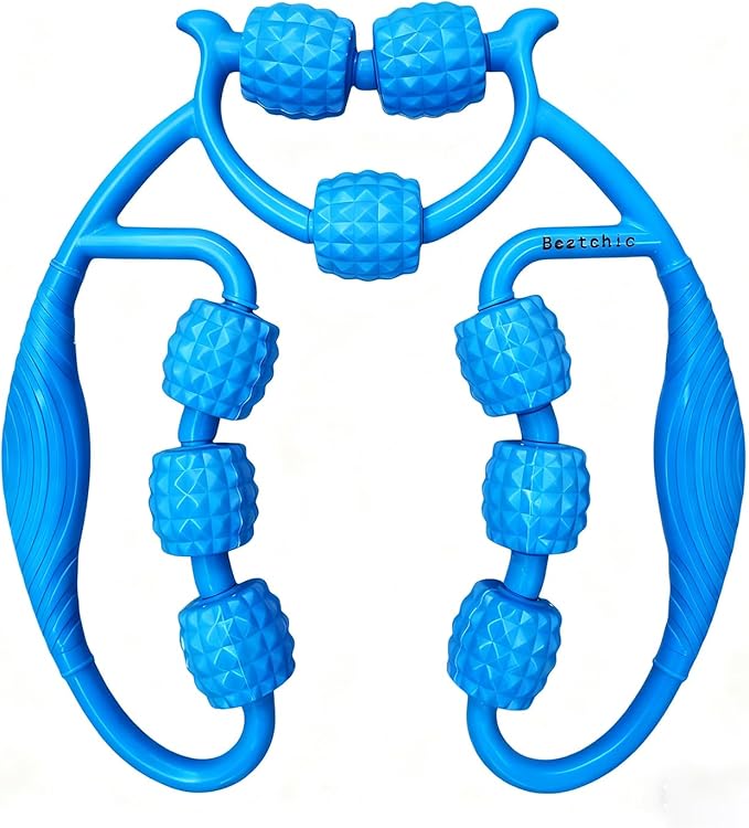 Beatchic Neck Massager Muscle Roller Leg Calf Massager for Circulation and Pain Relief with Massage Ball Multi-Functional Body Massage Tools