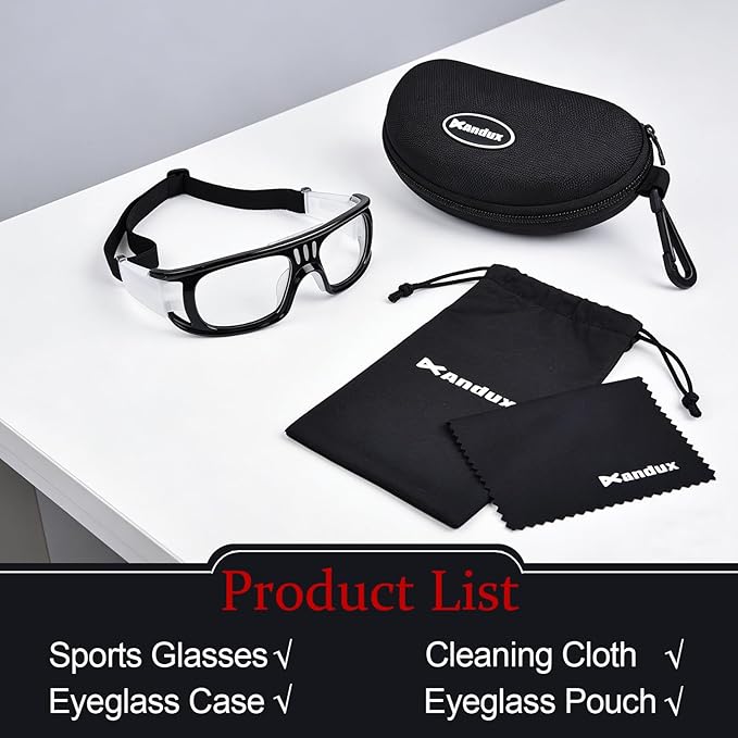 Andux Unisex Sports Glasses Anti Fog Goggles for Basketball Dribbling, Lacrosse, Eye Training LQYJ-01