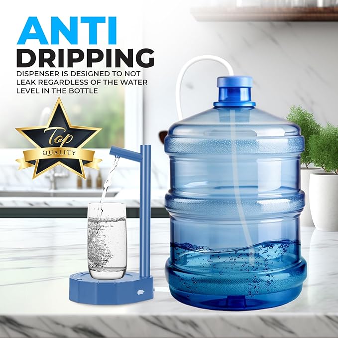 Desktop Water Bottle Dispenser Smart Table Water Dispenser,Water Dispenser for 5 Gallon Bottles,Water Jug Dispenser Bedside Water Dispenser, Automatic Drink Dispenser（Blue）