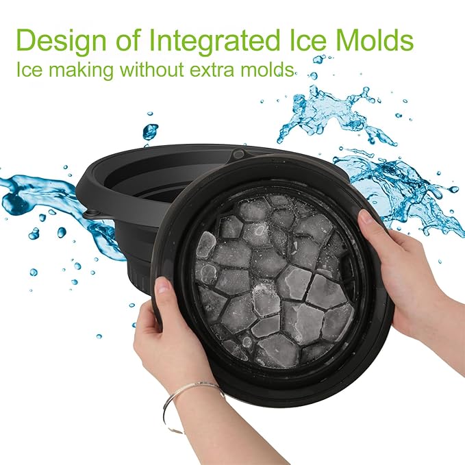 Face Bowl for Ice with Built-in Icetray, Silicone Ice Facial Foldable Washbasin, Ice Bath for Face,Facial Plunge Bowl