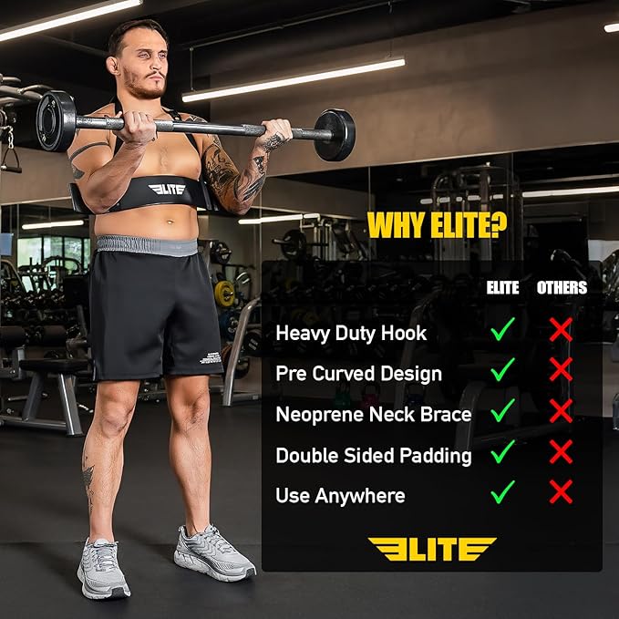 Elite Sports Arm Blaster for Building Arm Biceps & Triceps Dumbbells & Barbells Curls Muscle Builder Bicep Adjustable Isolator for Big Arms Bodybuilding Perfectly Balanced Support