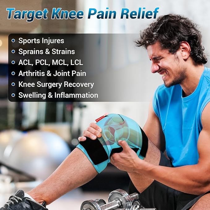 Comfytemp Shoulder Ice Pack & Knee Ice Pack Wrap, Ice Packs for Injuries Reusable Gel, Instant Compression for Pain Relief, Surgery Gift