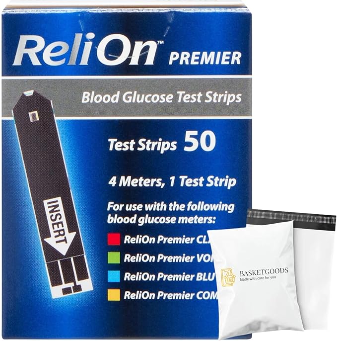 Premier Test Strips 50 Count | Premier Blood Glucose Test Strips | Diabetes Test Strips (50)
