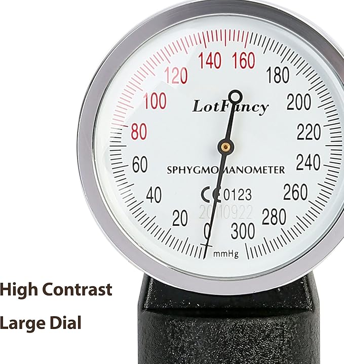 LotFancy Manual Large Blood Pressure Cuff Adult, Professional BP Cuff 13"-20", Large Adult Size Sphygmomanometer with Carrying Case and Zero Calibration for Home Use, Nursing Student, Doctor, Nurse