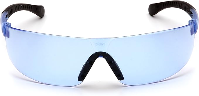 Pyramex Provoq Safety Eyewear Blue Mirror Lens Black Temples